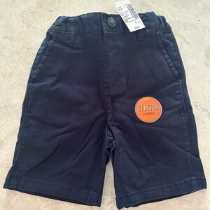 NEW Boys Uniform Stretch Chino Shorts Navy, Size 4T
